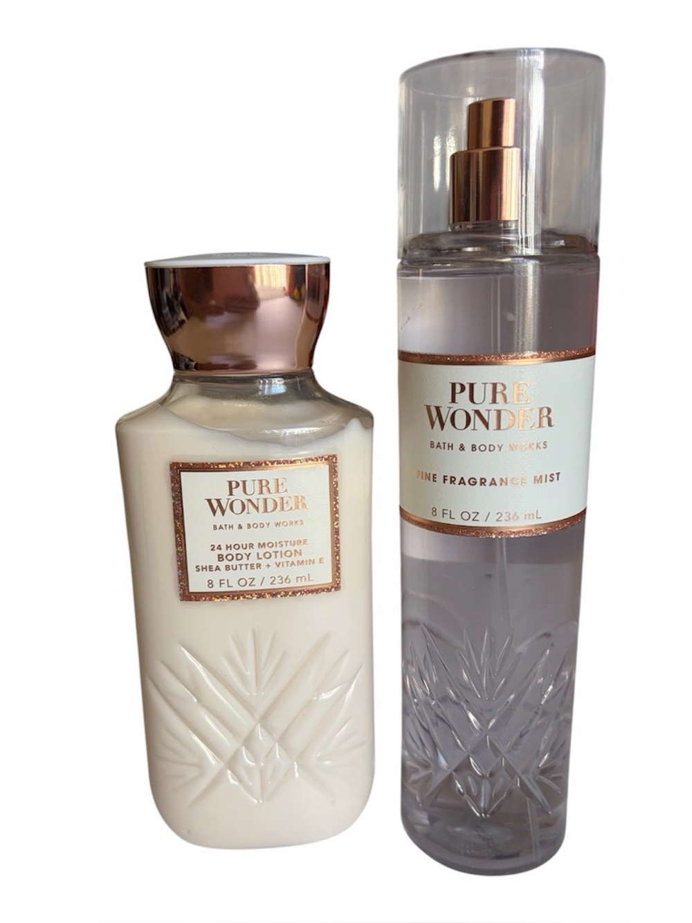Pure Wonder Bath & Body Works Fine Fragrance Mist & Body Lotion Set 8oz NEW